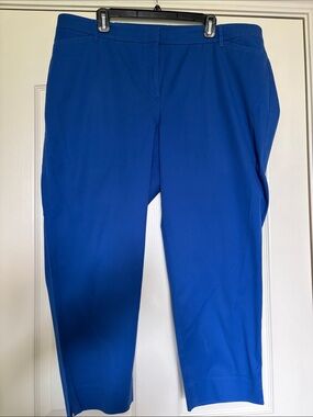 Talbots perfect crop Cropped Straight-Leg Pants in Royal Blue Sz 18w